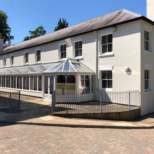 Rear view of the Easthorpe School building